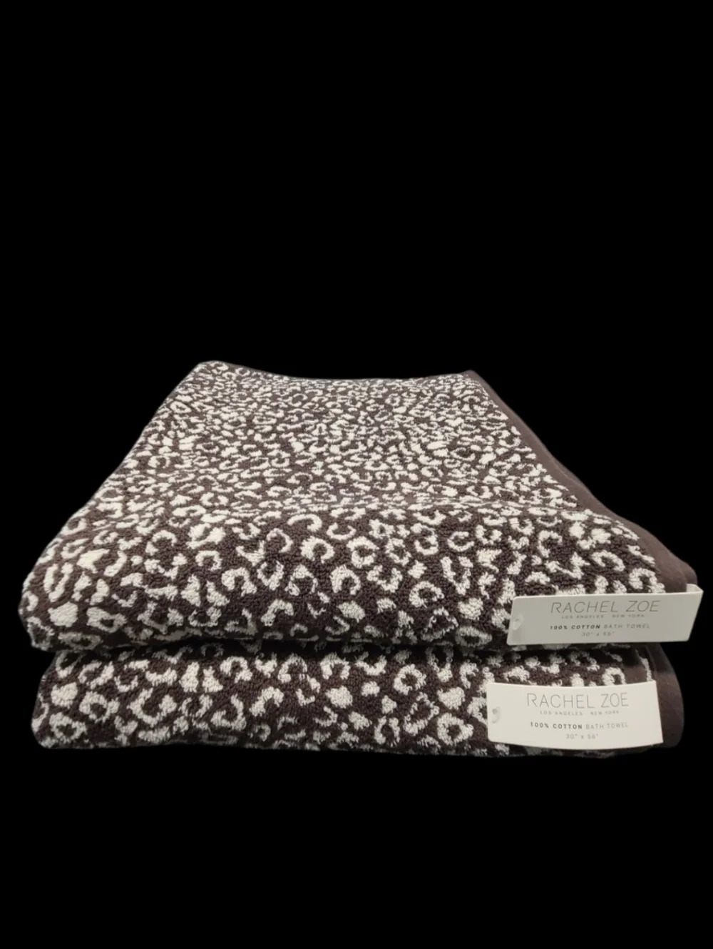 8pc Rachel Zoe Leopard Cheetah Animal Print Bath Hand Washcloth Towel Set NEW